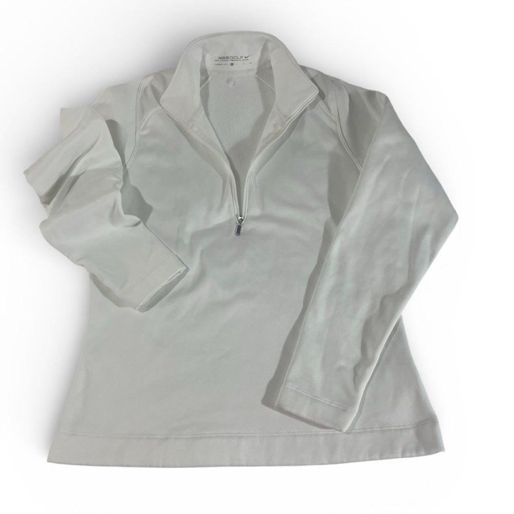 Nike Golf Therma-Fit White 1/4 Zip Pullover Women’s Small CLEAN